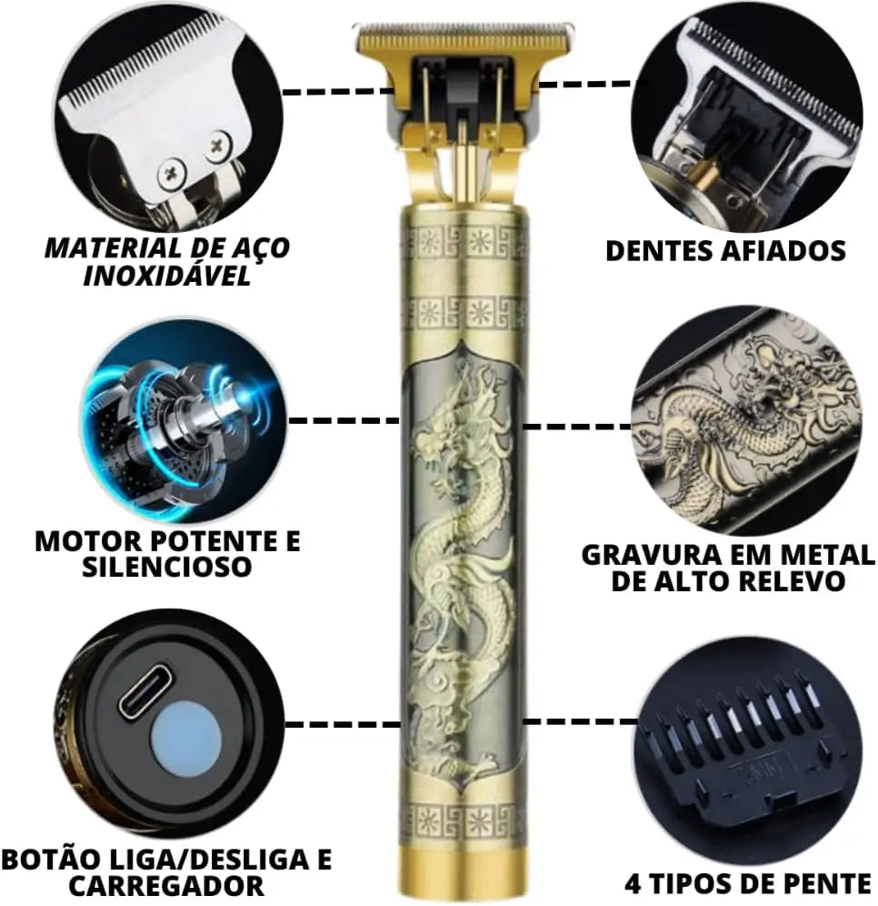 MÁQUINA DE CORTAR CABELO/BARBA MASCULINA ELÉTRICO