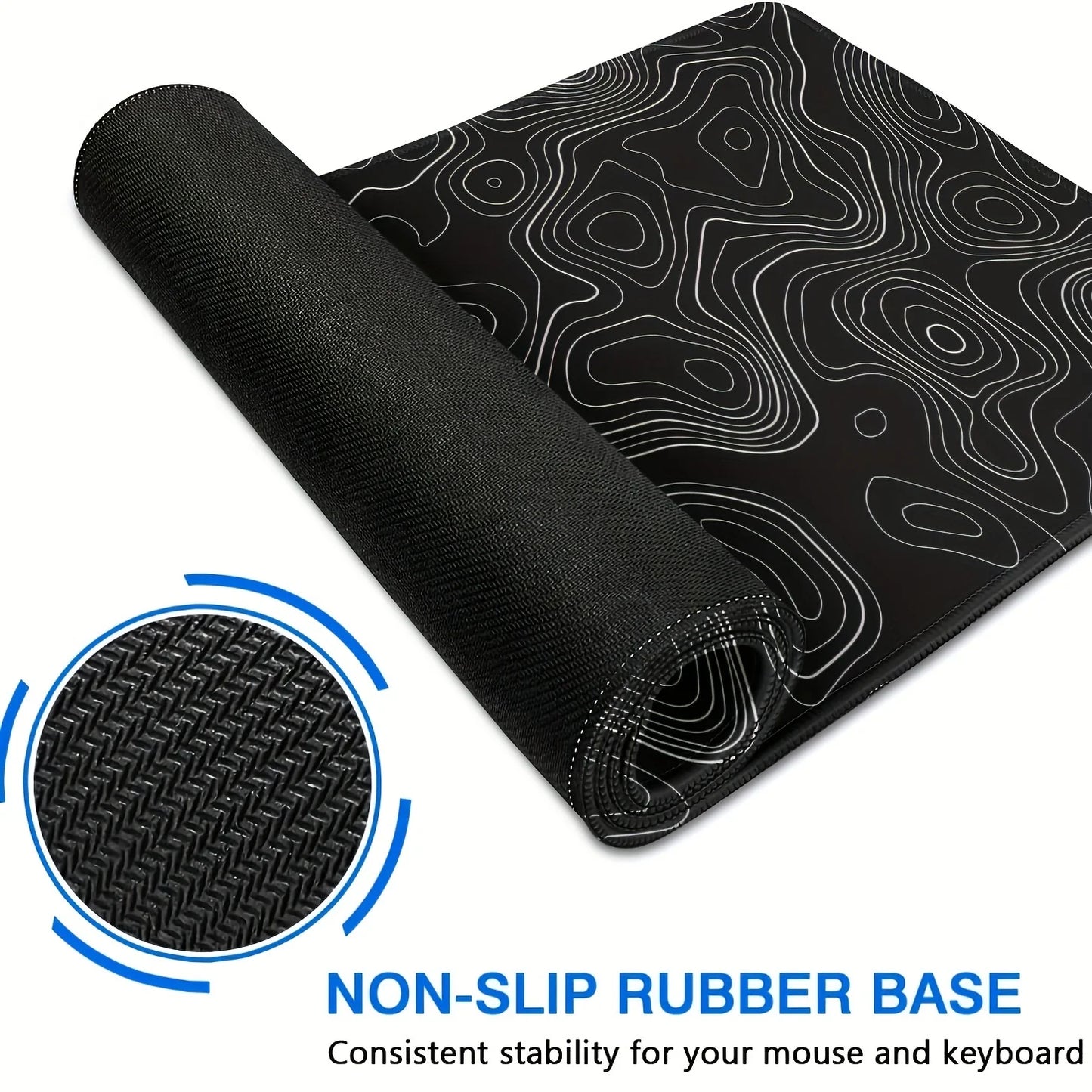 MOUSE PAD GAMER DE BORRACHA ANTIDERRAPANTE, GRANDE TECLADO, LAPTOP, MESA, TAPETE
