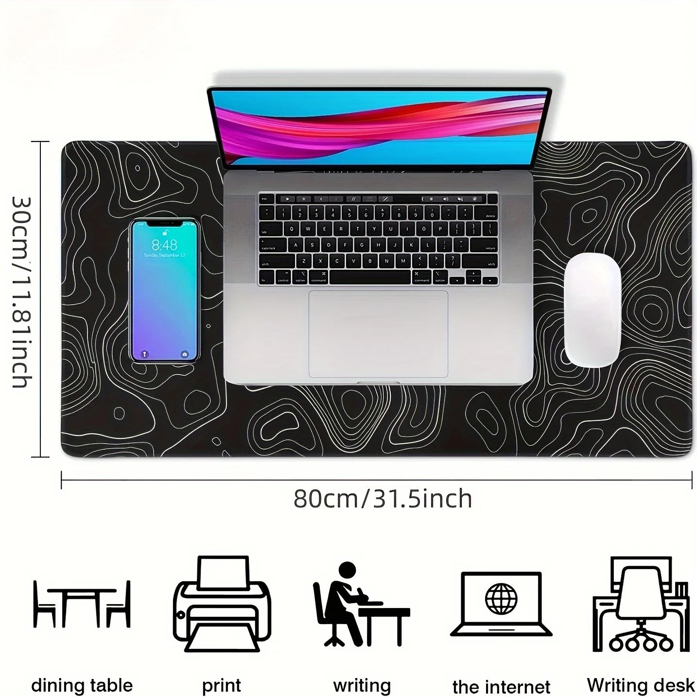 MOUSE PAD GAMER DE BORRACHA ANTIDERRAPANTE, GRANDE TECLADO, LAPTOP, MESA, TAPETE